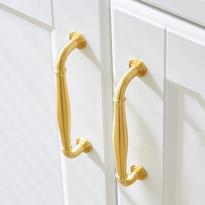 Contemporary Gold Brass Furniture Cabinet Handle And Knobs For Kitchen