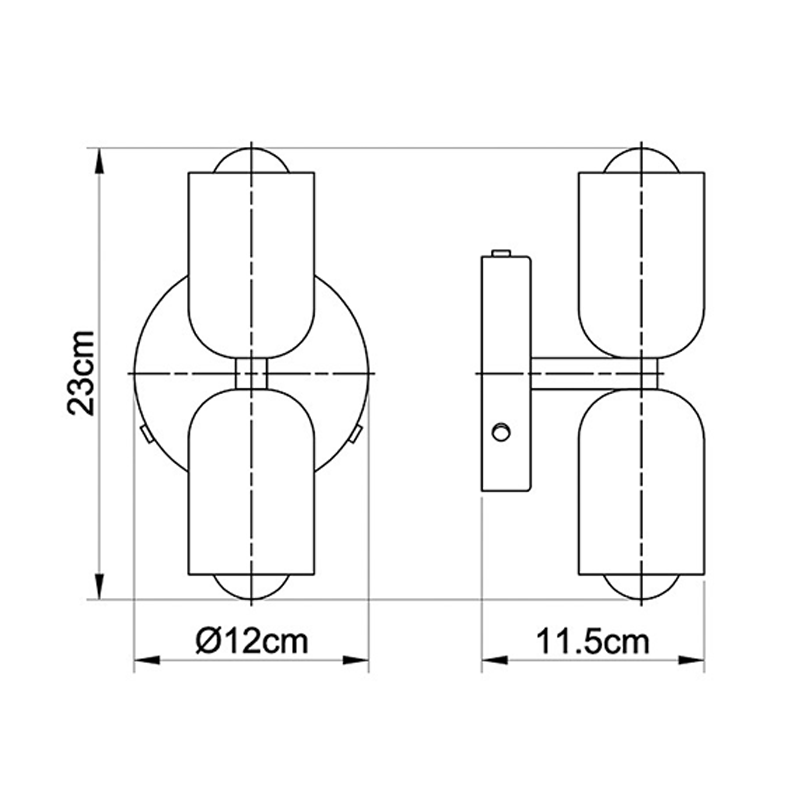 Modern Double Heads Wall Sconce