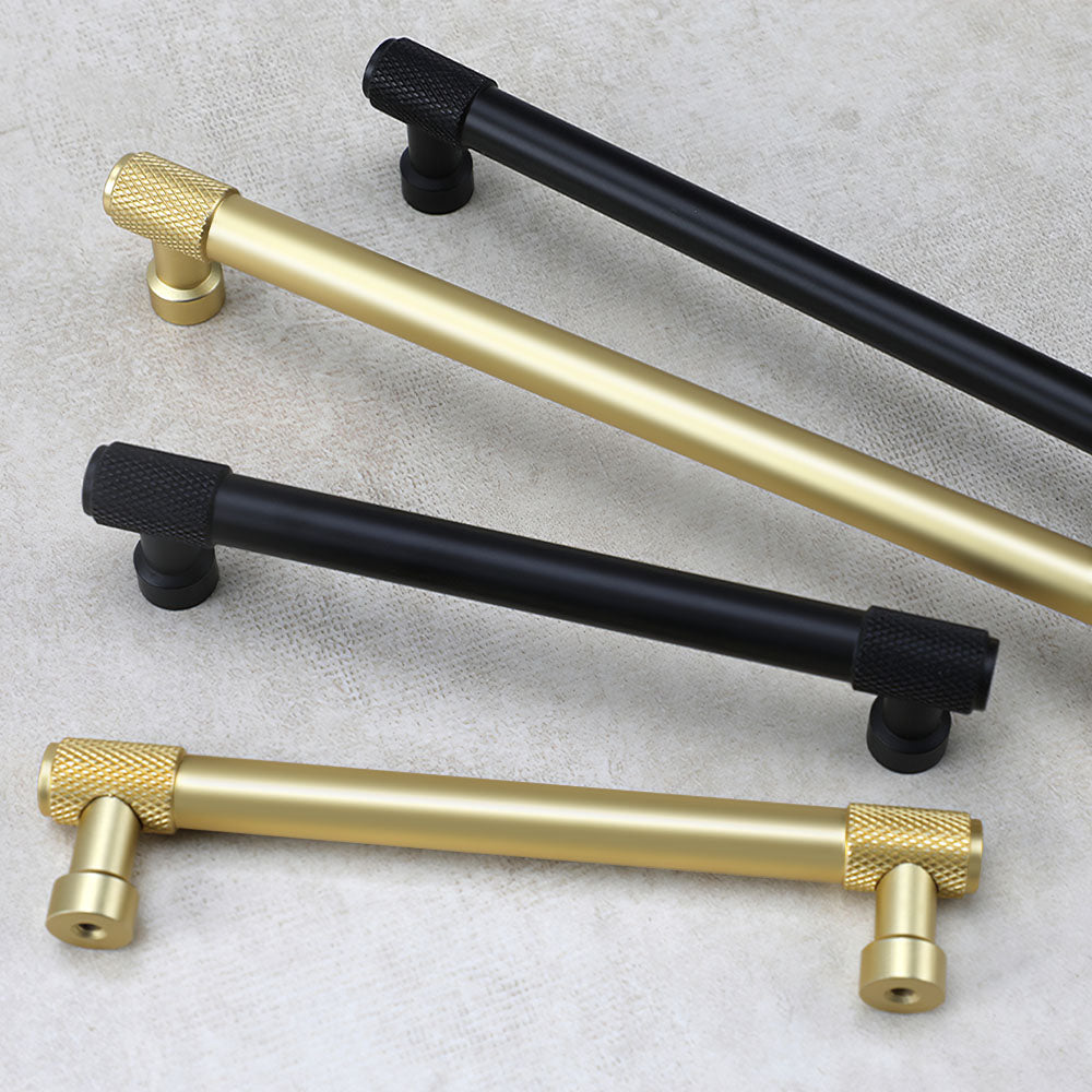 European Aluminum Alloy Knurled Drawer Handles