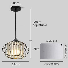 Luxurious Curved Iron Crystal Hallway Ceiling Light