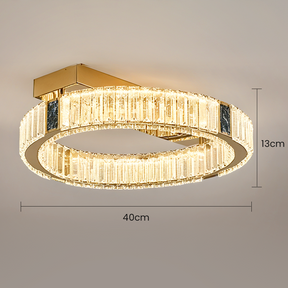 Luxury LED Crystal Ring Ceiling Light for Living Room Bedroom