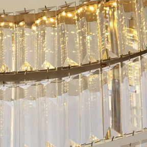 Gold Circle Crystal Bedroom Ceiling LED Lighting