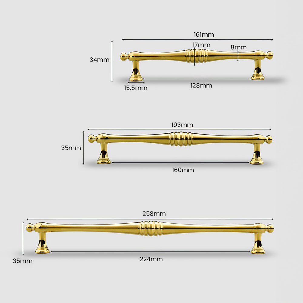 Modern Luxury Gold Bar Cabinet Pull Handles