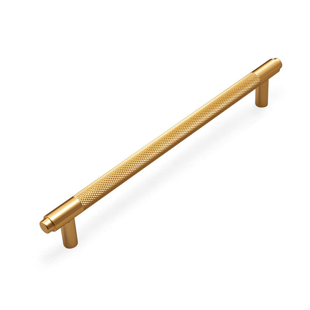 Modern Gold Cabinet Drawer Knurled Pulls