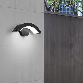Nordic Arc Waterproof LED Outdoor Black Wall Lamp