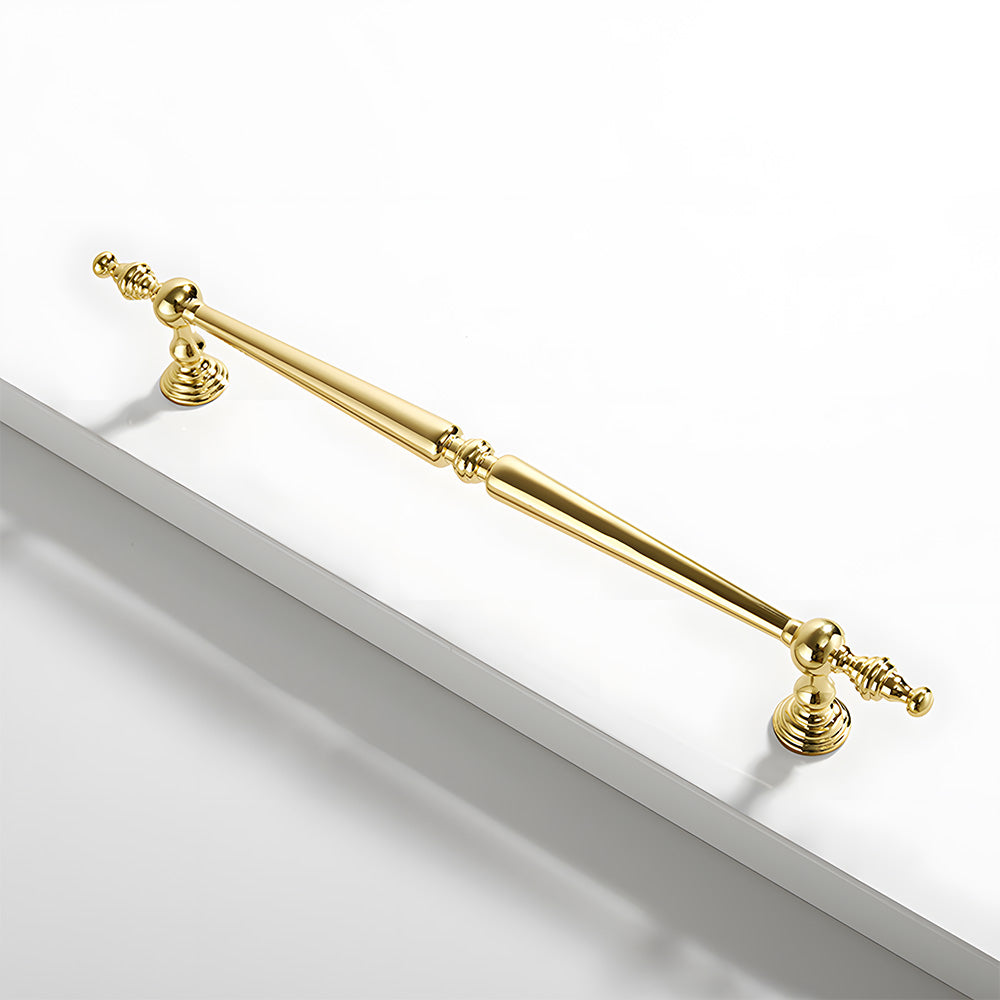 super long polished brass cabinet handles