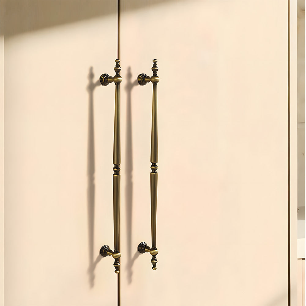 long brown cabinet handles