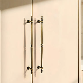 long brown cabinet handles