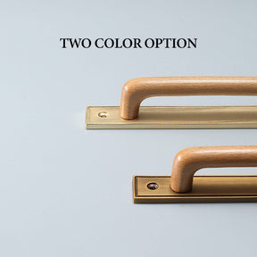 Bronze Gold Wooden Handles with Blackpanel for Door Cupboard