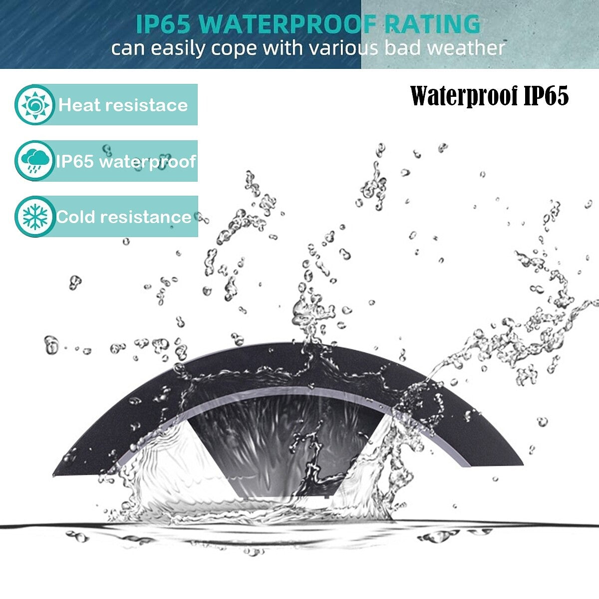 Nordic Arc Waterproof LED Outdoor Black Wall Lamp