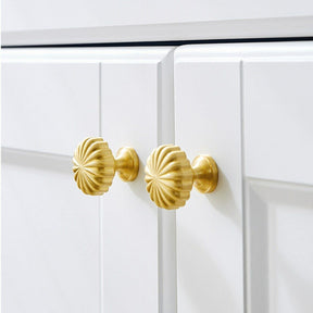 Gold Brass Furniture Hardware Single Hole Knobs