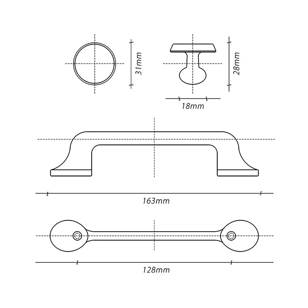 Modern Minimalist Kitchen Drawer Bar Pull Handles