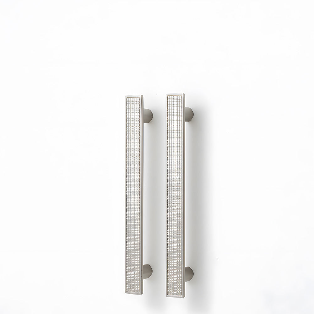 Modern Zinc Alloy Square Textured Grid Cabinet Pulls