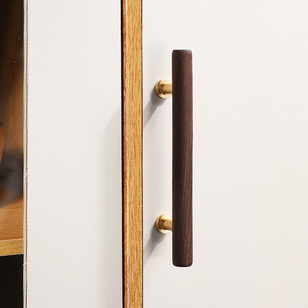 Brown Wood Kitchen Cupboard Wardrobe Cabinet Handles