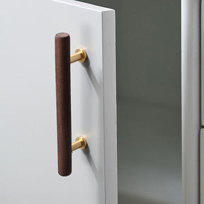 Brown Wood Kitchen Cupboard Wardrobe Cabinet Handles