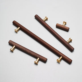 Brown Wood Kitchen Cupboard Wardrobe Cabinet Handles