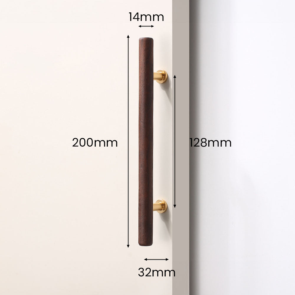 Brown Wood Kitchen Cupboard Wardrobe Cabinet Handles