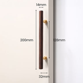 Brown Wood Kitchen Cupboard Wardrobe Cabinet Handles