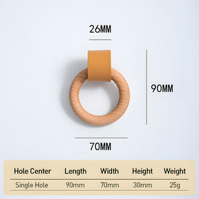 wood ring leather knob size chart