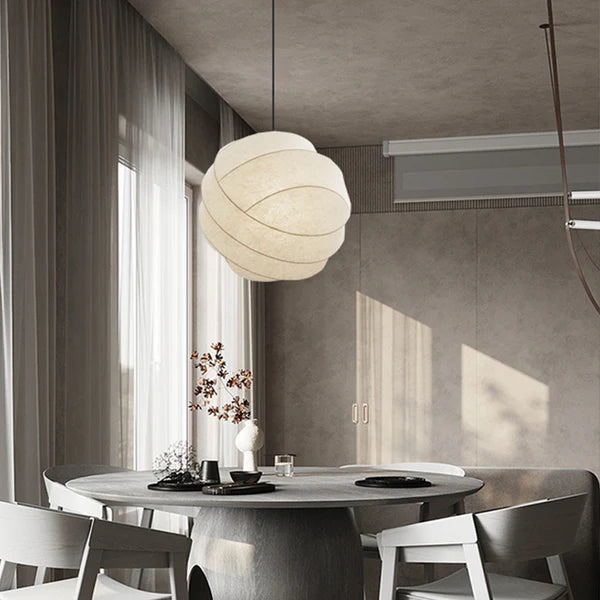 Nordic White Fabric Pendant Ceiling Lamp