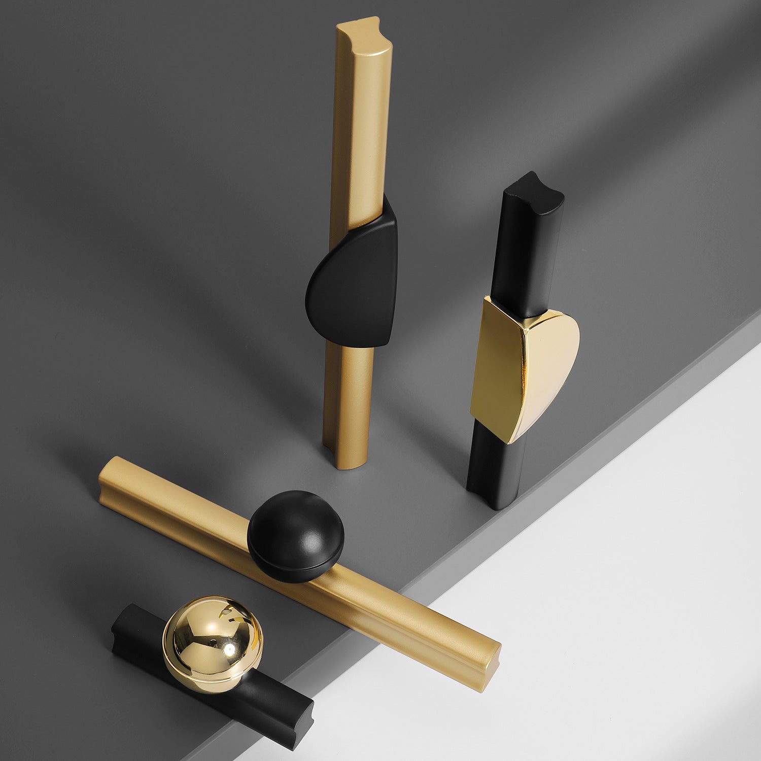 Gold&Black Semicircle Drawer Handles