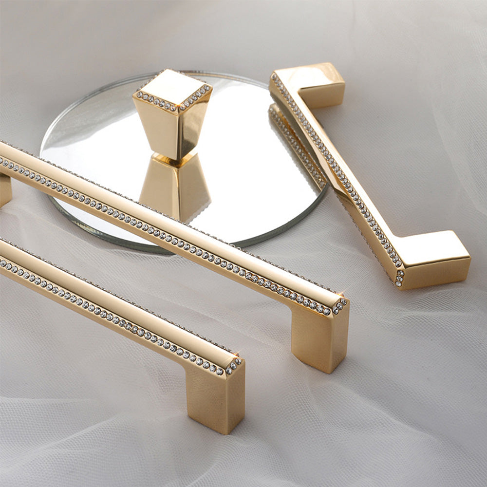 Goldenwarm Cabinet Handles Crystal Knobs and Pulls for Dresser