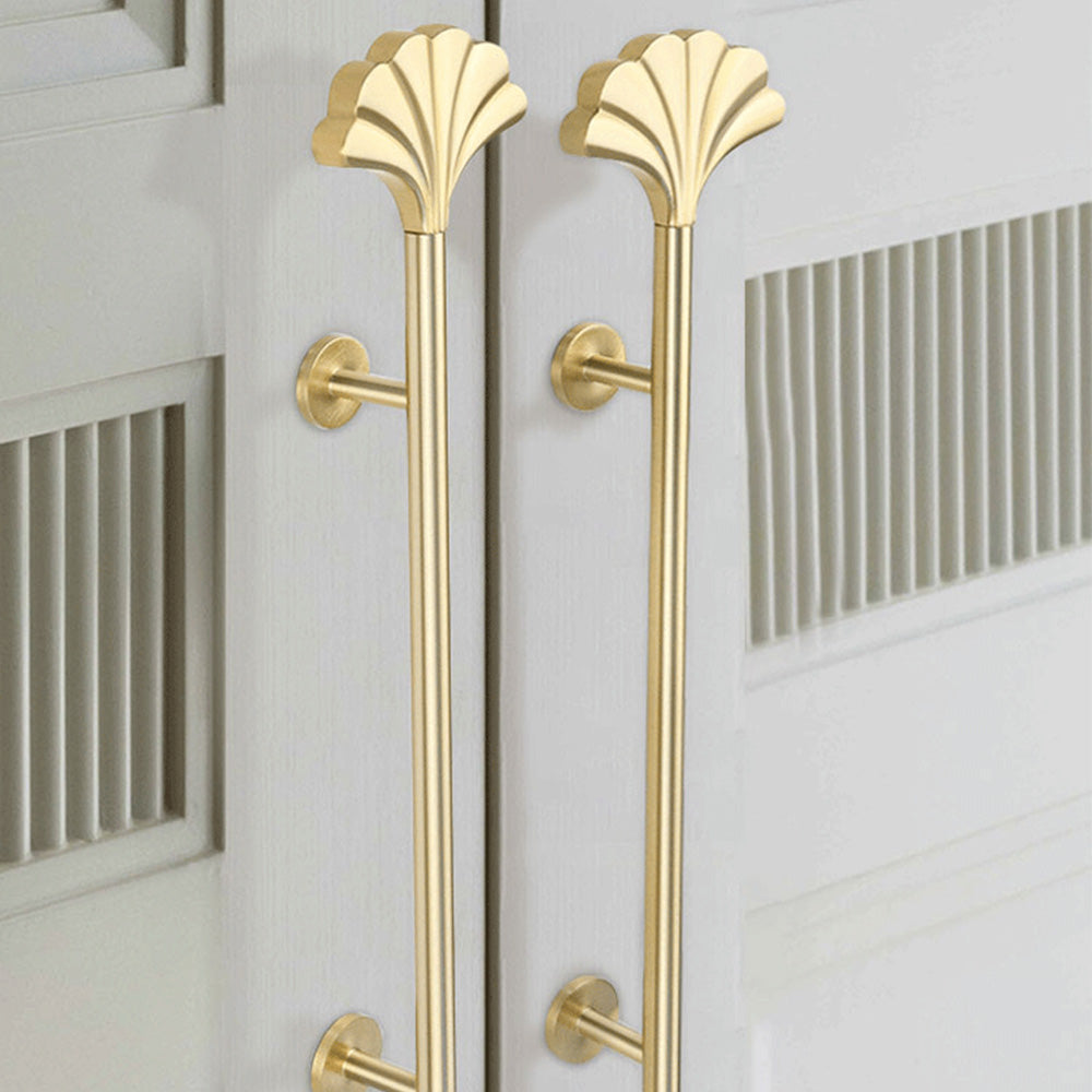 Gold Long Fan Pattern Cabinet Bar Handle