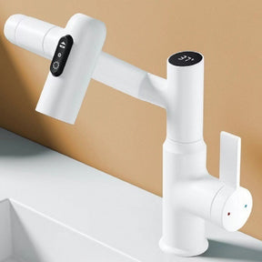 Intelligent Digital Display Hot And Cold Basin Tap_White