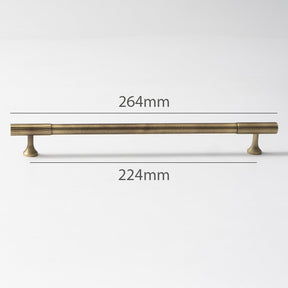 Linear Knurled Solid Brass Cabinet Handles