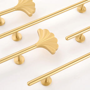 Gold Long Fan Pattern Cabinet Bar Handle