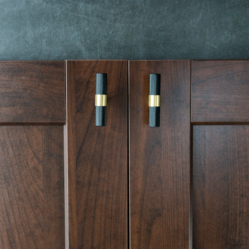 Solid Knurled Wardrobe Bar Handles