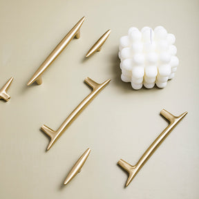 Unique Brushed Brass Cabinet Handles