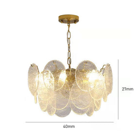 Glass Disc Chandelier Large Ice Glass Chandelier -Lampsmodern