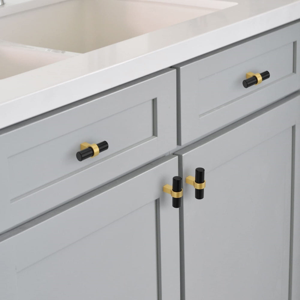 Brushed Brass Cabinet Handles for Dresser Drawers