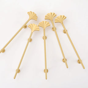 Gold Long Fan Pattern Cabinet Bar Handle