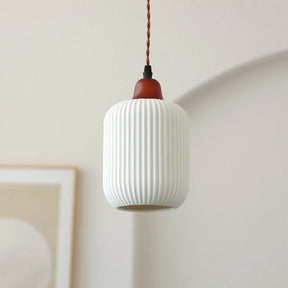 Medieval Milky White Ceramics Ceiling Pendant Light