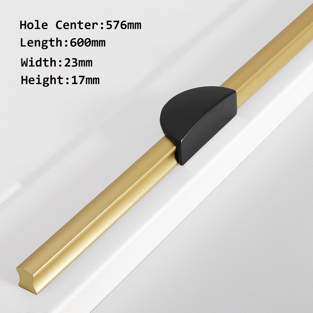 Gold&Black Semicircle Drawer Handles