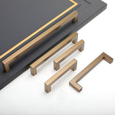 Champagne Bronze Square Bar Handles