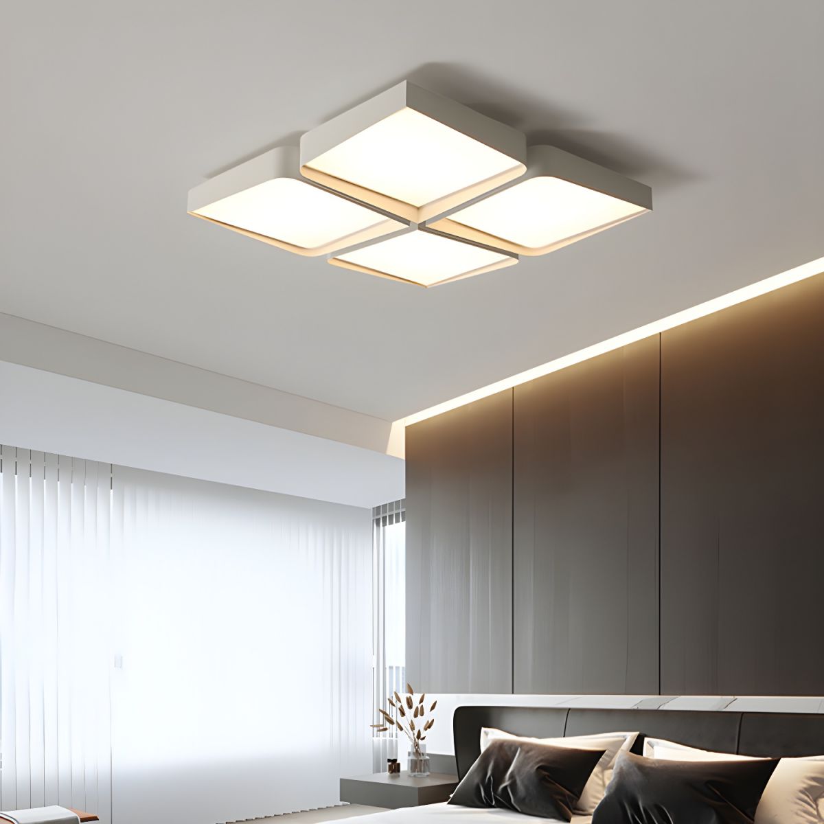 Minimalist Square Iron Ceiling Light