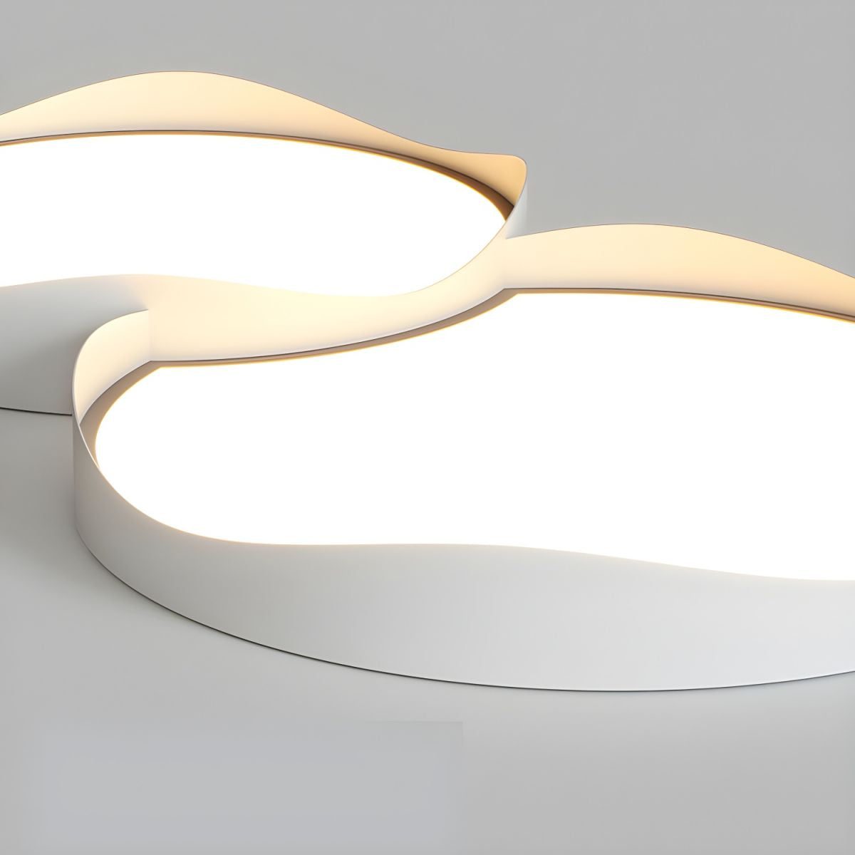 Modern Geometric White Ceiling Light