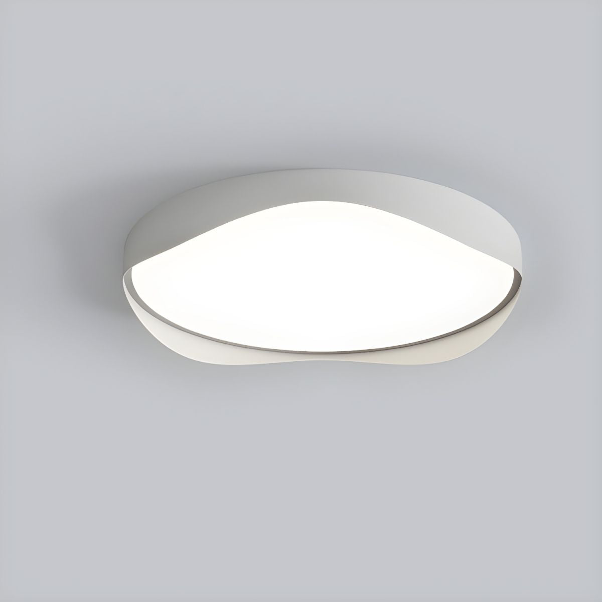 Modern Geometric White Ceiling Light