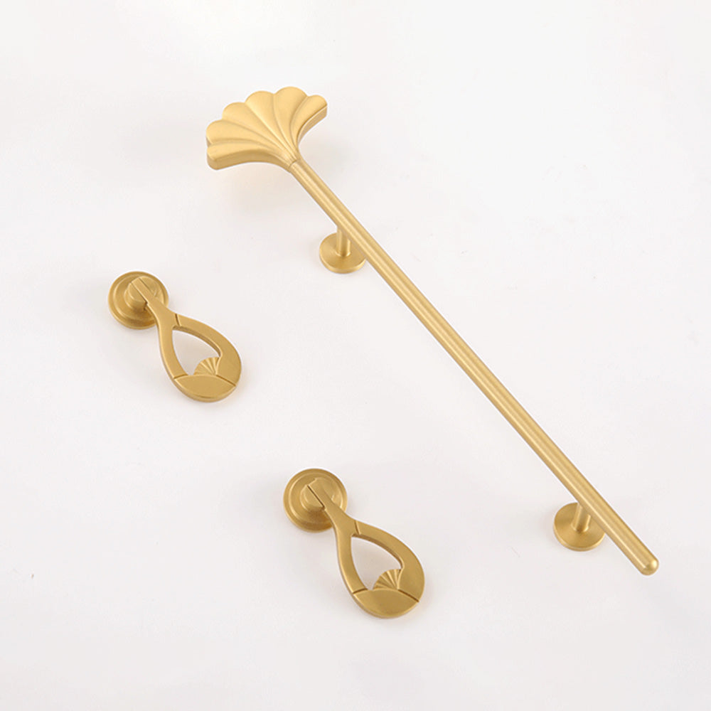Gold Long Fan Pattern Cabinet Bar Handle