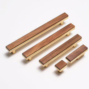 Square Solid Wood Cabinet Bar Handles