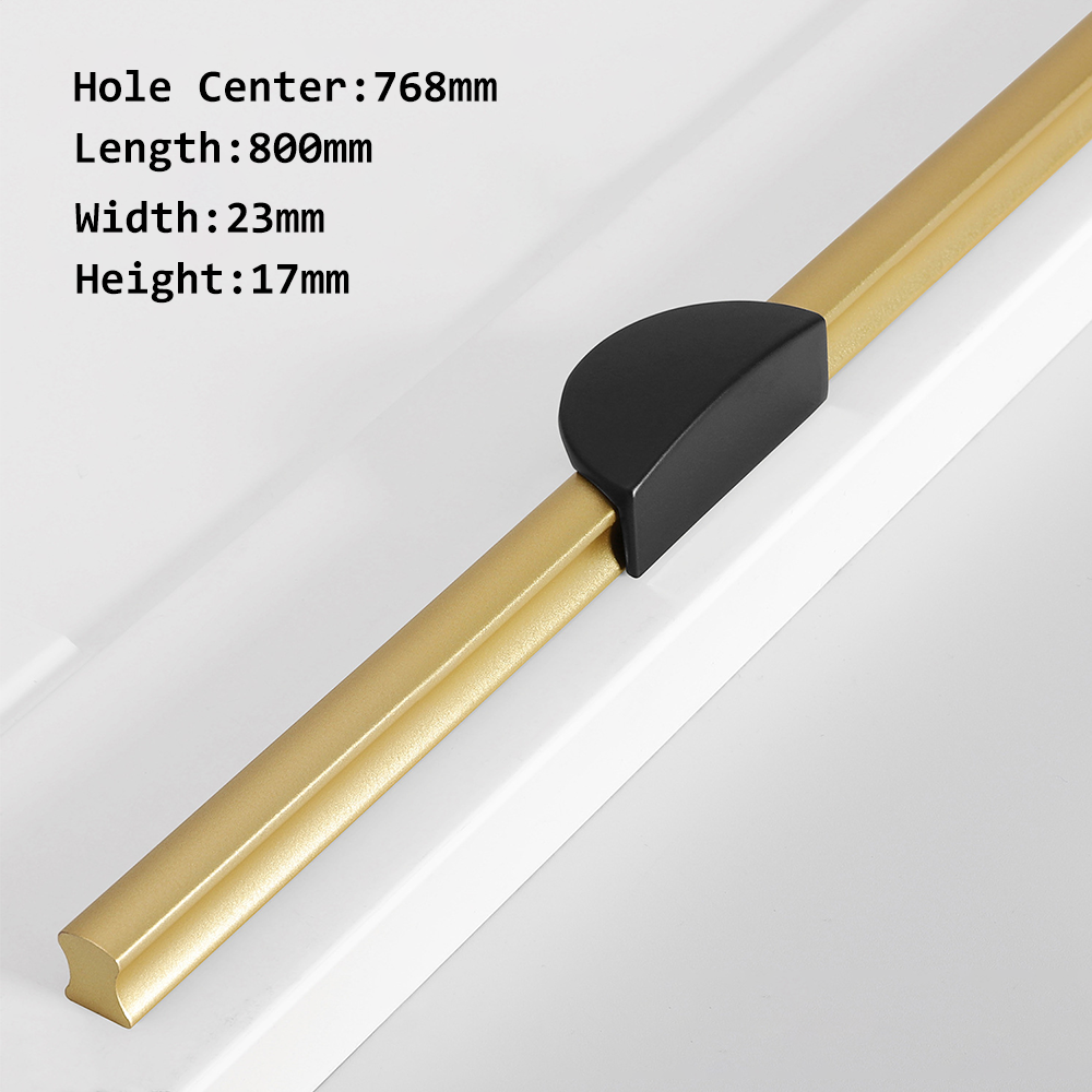 Gold&Black Semicircle Drawer Handles