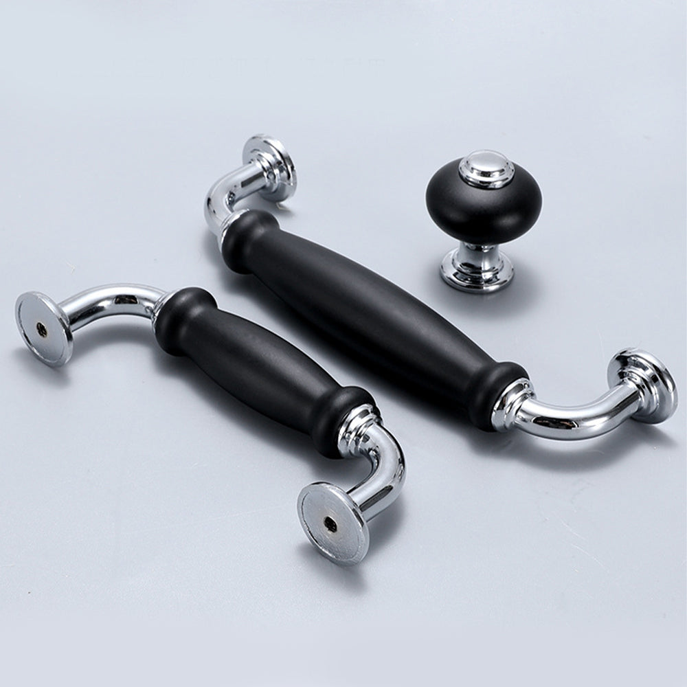 Solid Matte Black Cabinet Bar Handles