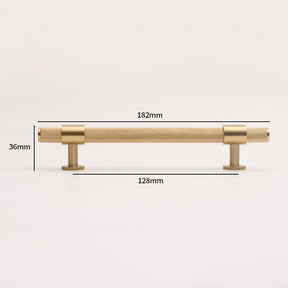 European Style Brushed Brass Knurled Cabinet Handles