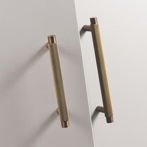 Brass Knurled T-Bar Cabinet Handles