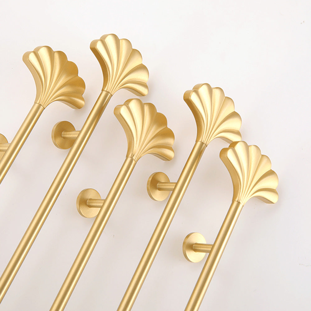 Gold Long Fan Pattern Cabinet Bar Handle