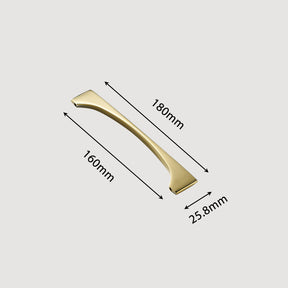 Solid Brass Gold Arch Cabinet Handles