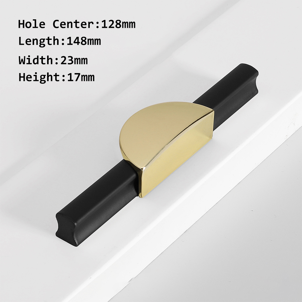 Gold&Black Semicircle Drawer Handles